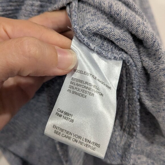 Tribal Cowl Neck Sweater Space Dye Blue Size Large - Picture 3 of 5